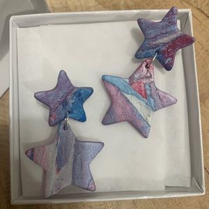 Fourth of July Clay Earrings